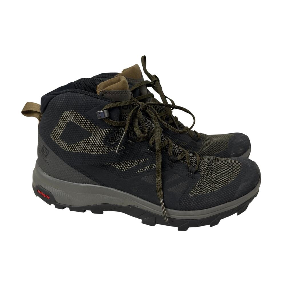 Salomon Boots Men’s Size 10.5 Outline Mid GTX Hiking Waterproof Gray Black